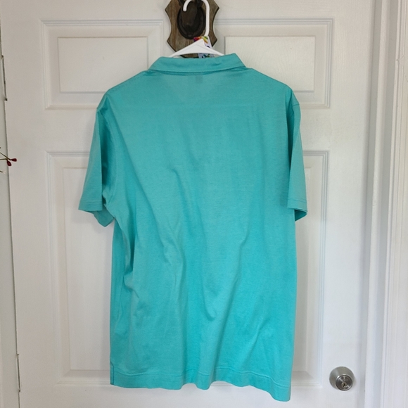 Mercer Blue Men's Short Sleeve Polo Shirt, Size: Medium Color: Teal - Picture 10 of 10